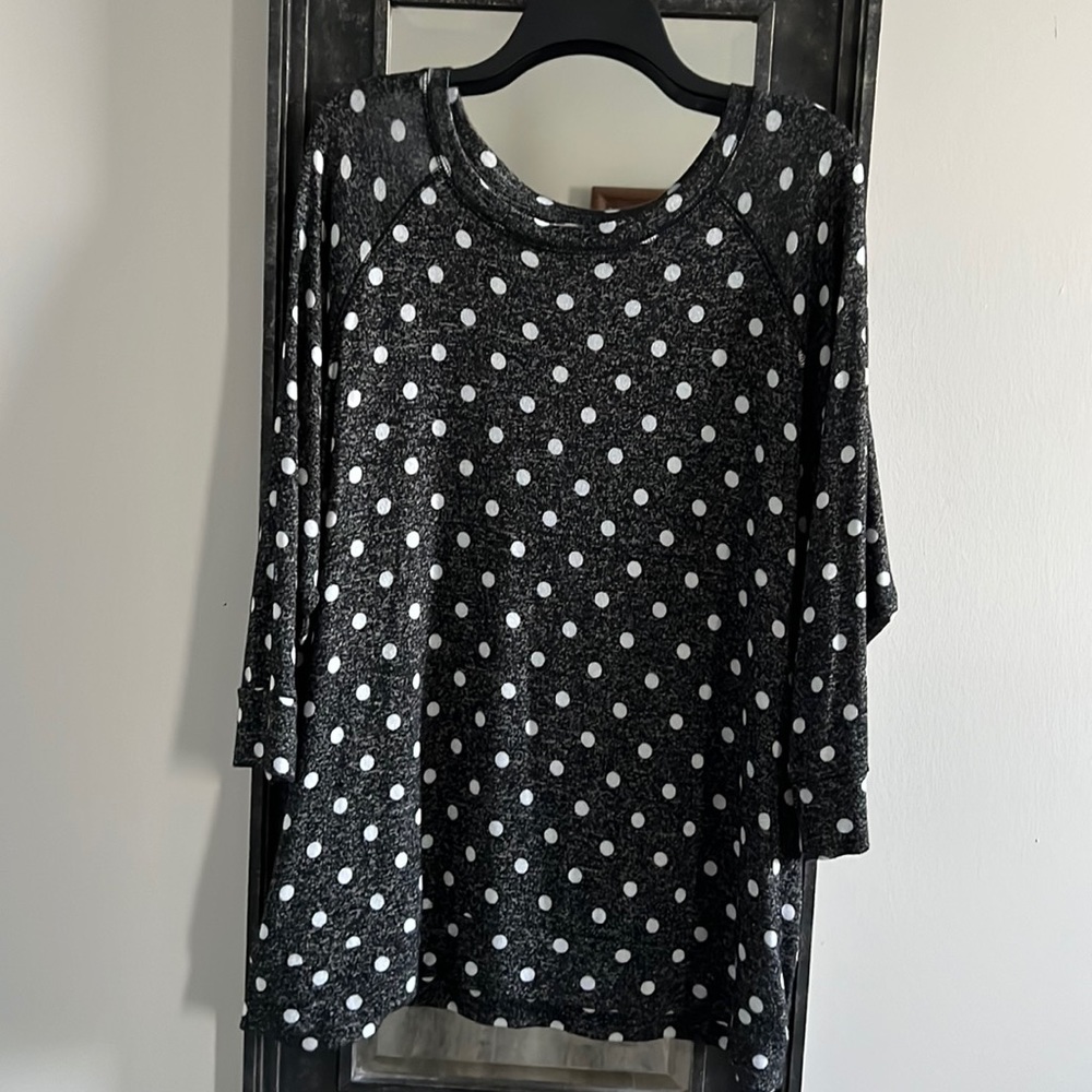 Market & spruce Arnold three quarter sleeve raglan knit top size 2X